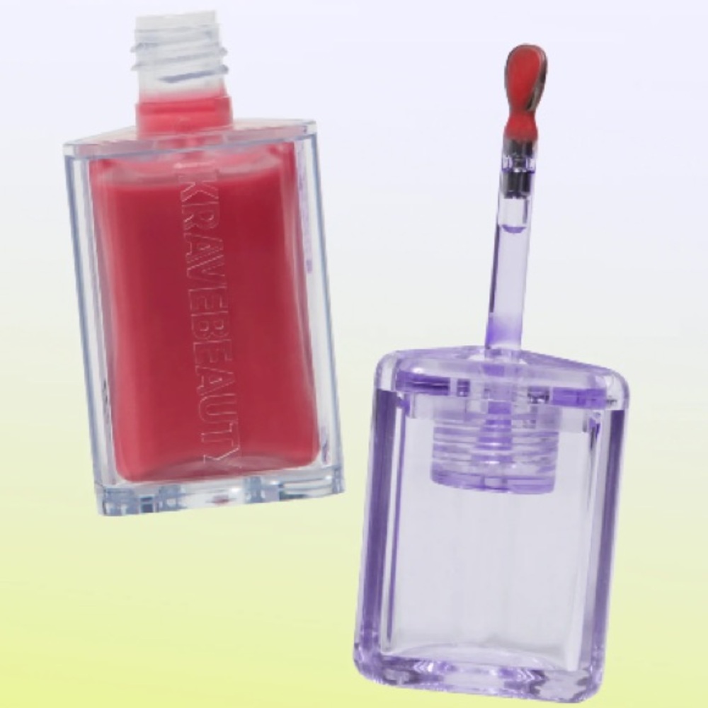Krave Beauty Plumptuous Lip Jelly Nourishing, Non-Sticky Lip Oil, Guava Blush